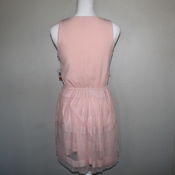NWT Maison Jules Cote D'azure Bellini Pink A-Line Ruffle Dress - Size Small - Picture 7 of 11